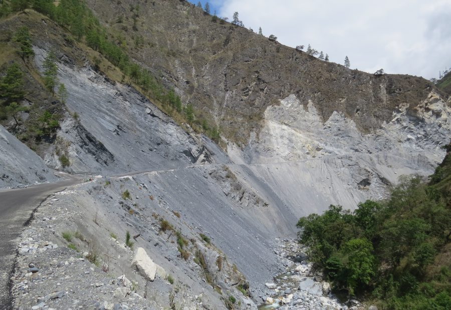 Himalayan landslide-prone terrain